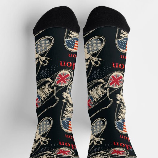 Sports Boots Fashion Pattern Socken (Oben)