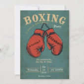 sports boxing birthday invitation einladung (Vorderseite)