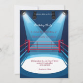 sports boxing birthday invitation einladung (Vorderseite)