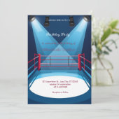 sports boxing birthday invitation einladung (Stehend Vorderseite)