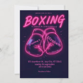 sports boxing birthday invitation einladung (Vorderseite)