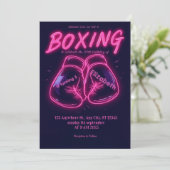 sports boxing birthday invitation einladung (Stehend Vorderseite)