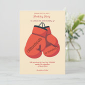 sports boxing birthday invitation einladung (Stehend Vorderseite)