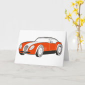 Sports Car Greeting Cards Karte (Gelbe Blume)