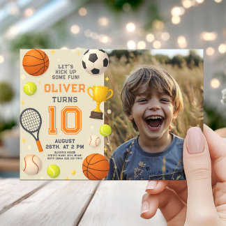 Sports Champion Birthday Party Einladung