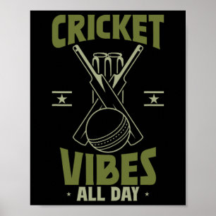 Sports Cricket Spieler Cricket Vibes Poster