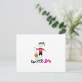 Sports Diva Postkarte (Stehend Vorderseite)