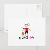 Sports Diva Postkarte (Vorne/Hinten)