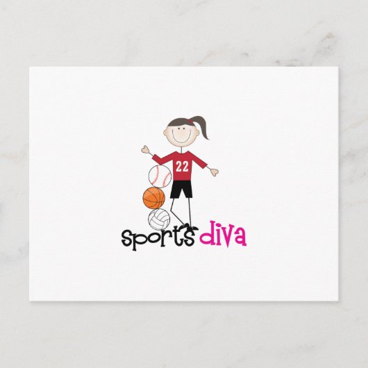 Sports Diva Postkarte (Vorderseite)