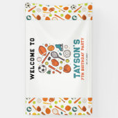 Sports Game Time All-Star Birthday | Kids Sport Banner (Vertikal)