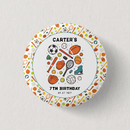 Sports Game Time All-Star Birthday | Kids Sport Button
