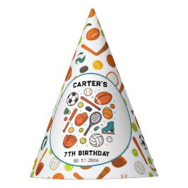 Sports Game Time All-Star Birthday | Kids Sport Partyhütchen