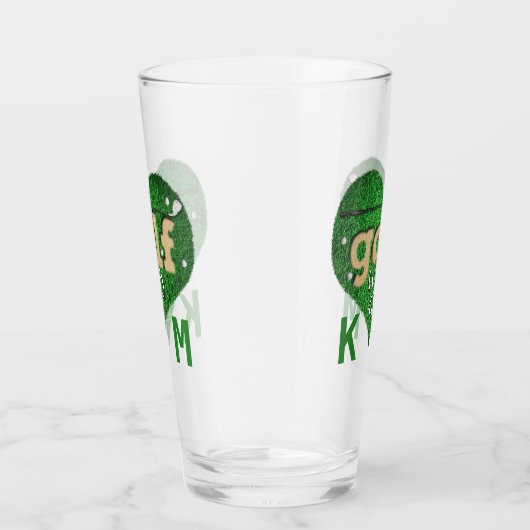 Sports Golf Lover WAY OF LIFE Quote Monogram Glas (Rechts)