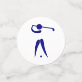 Sports Golf Player Blue Logo Table Confetti Konfetti (Klein Vorderseite)