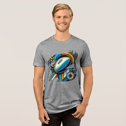 Sports Grid - American Football T - Shirt (Vorderseite voll)