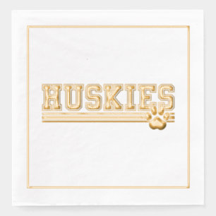 Sports Huskies Servietten Mit Folie