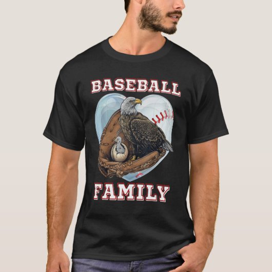 Sports in Nature Bald Eagles American Baseball Fam T-Shirt (Vorderseite)