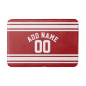 Sports Jersey mit Ihrem Namen und Ihrer Nummer Badematte (Vorderseite)