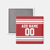 Sports Jersey mit Ihrem Namen und Ihrer Nummer Magnet (Vorderseite/Rückseite)