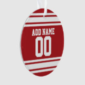 Sports Jersey mit Ihrem Namen und Ihrer Nummer Ornament (Vorderseite)