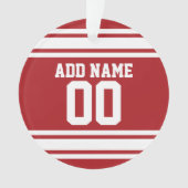 Sports Jersey mit Ihrem Namen und Ihrer Nummer Ornament (Vorderseite)