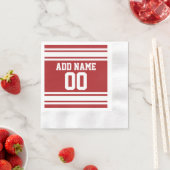 Sports Jersey mit Ihrem Namen und Ihrer Nummer Serviette (Beispiel)