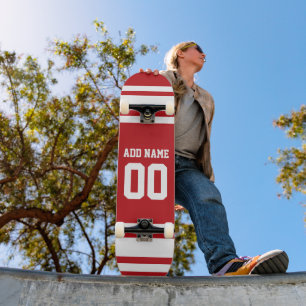 Sports Jersey mit Ihrem Namen und Ihrer Nummer Skateboard
