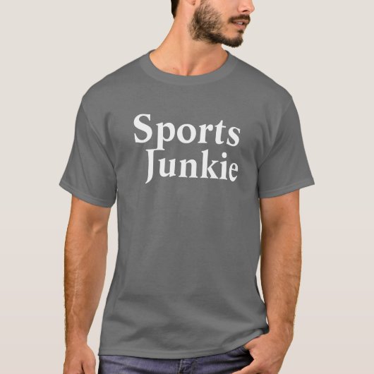 Sports Junkie Mens Dk Gray T-Shirt (Vorderseite)