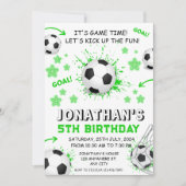 Sports Kids Soccer Geburtstagsparty Einladung (Vorderseite)