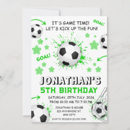Sports Kids Soccer Geburtstagsparty Einladung