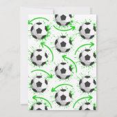 Sports Kids Soccer Geburtstagsparty Einladung (Rückseite)