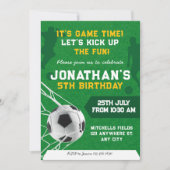 Sports Kids Soccer Geburtstagsparty Einladung (Vorderseite)