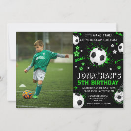 Sports Kids Soccer Geburtstagsparty Einladung