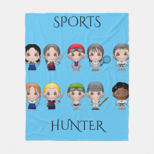 SPORTS KINDER FLEECE BLANKET PERSONALISIERT.