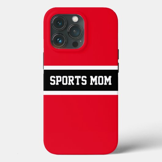 SPORTS MAMA Spaß Helle Schwarz-weiße Streifen Case-Mate iPhone Hülle (Rückseite)