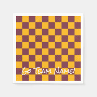 Sports Maroon Gold Karo Team NAME School Colors