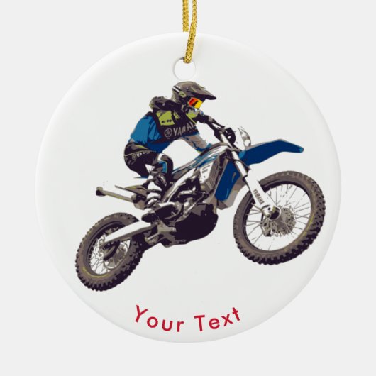 SPORTS Motocross Reiter Keramik Ornament (Vorne)