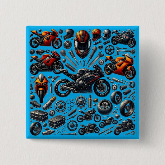 Sports Motorcycles: Speed and Performance Button (Vorderseite)