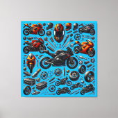 Sports Motorcycles : Speed and Performance Leinwanddruck (Vorderseite)