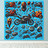 Sports Motorcycles : Speed and Performance Leinwanddruck (Insitu (Holzboden))