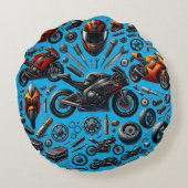 Sports Motorcycles: Speed and Performance Rundes Kissen (Rückseite)