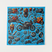 Sports Motorcycles: Speed and Performance Wandteppich (Vorderseite)