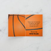 Sports Party Basketball Thema Vielen Dank Dankeskarte (Innenseite)