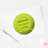 Sports Party Tennis Thema Personalisierte Aufklebe Runder Aufkleber (Umschlag)