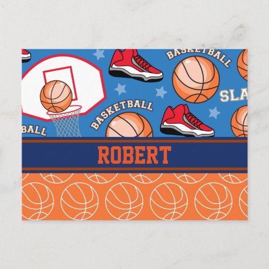 SPORTS Personalisieren des Namens Basketball-Lüfte Postkarte (Vorderseite)