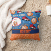SPORTS Personalisiert Name Basketball Lüftermuster Kissen (Decke)