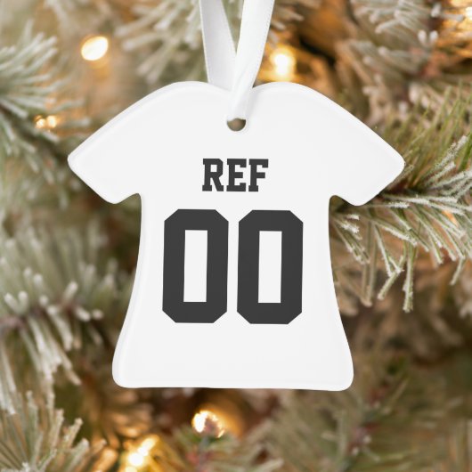 Sports REF 00 Stripes Schwarz-weiß Team Award Ornament (Baum)