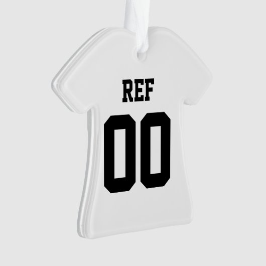 Sports REF 00 Stripes Schwarz-weiß Team Award Ornament (Vorderseite)