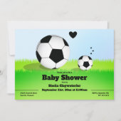 Sports Soccer Baby Dusche Einladung (Vorderseite)