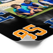 Sports Team High School Senior Picture Collage Poster (Ecke)